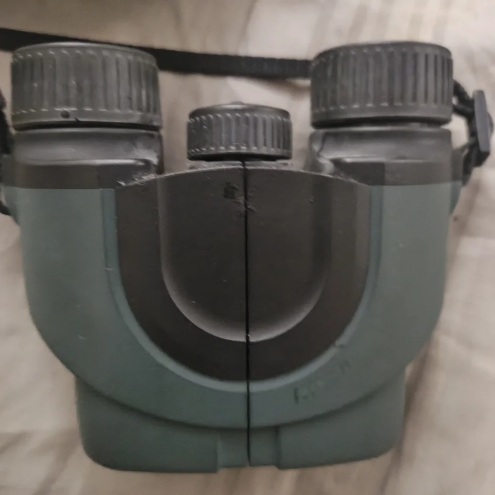 Green and Black Outdoor Binoculars with Adjustable Knobs